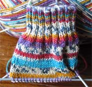 Opal yarn - sock wool in action