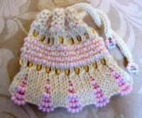 Beaded Drawstring Purse-8 left